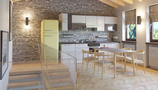 Jak z pomocą szkła powiększyć małą kuchnię?